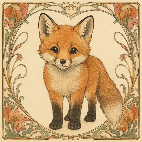 Art nouveau illustration style