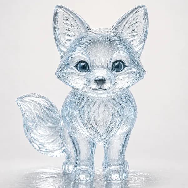 Ice sculpture illustration style