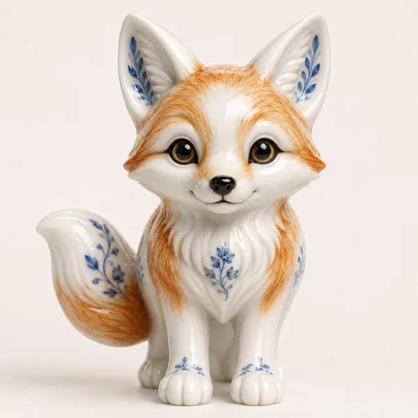 Porcelain illustration style