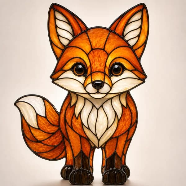 Stained glass illustration style