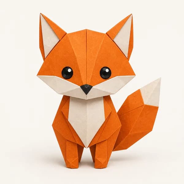 Origami illustration style