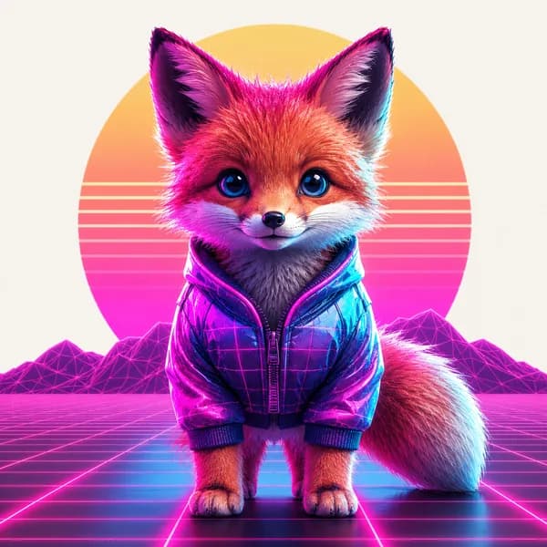 Synthwave illustration style